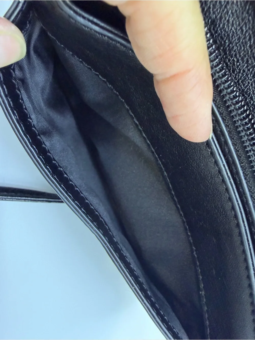 The Sak Black Whipstitch Envelope Clutch